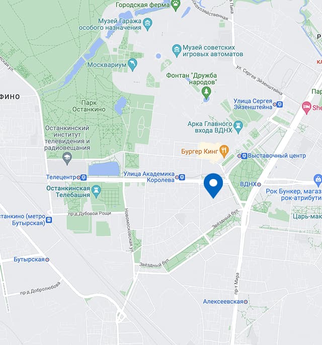 Карта с местоположением офиса